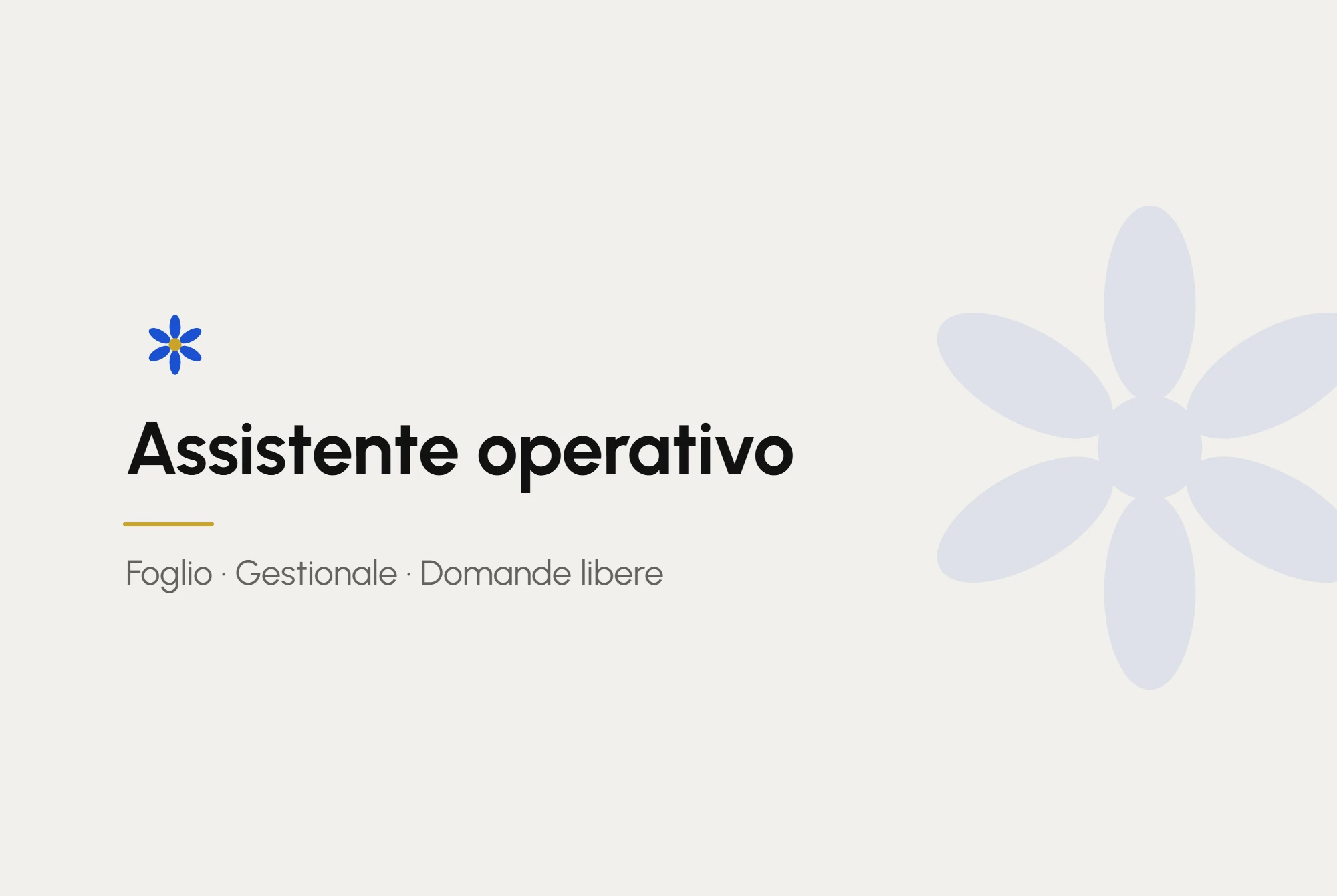 Assistente sui dati del gestionale